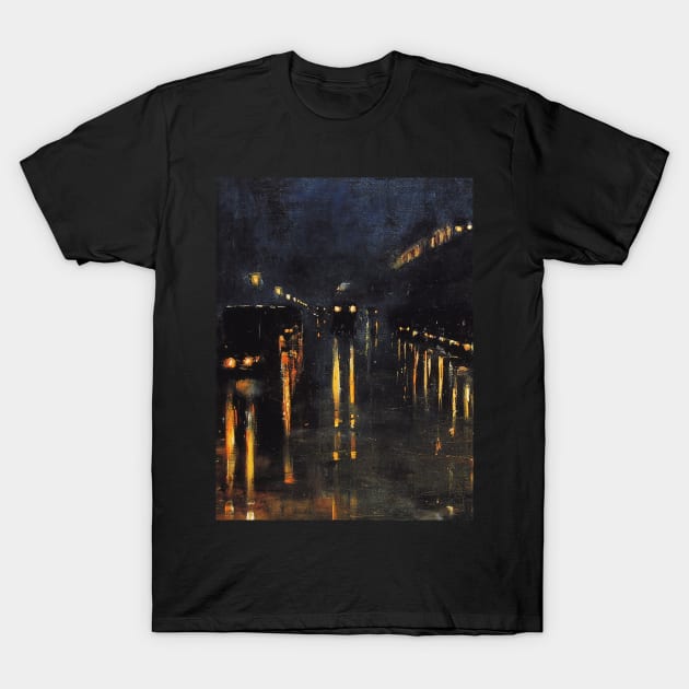 Hochbahnhof Bülowstraße by Lesser Ury (1922) T-Shirt by Comrade Jammy